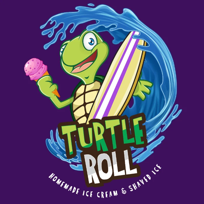 Turtle Roll Homemade Ice Cream & Shaved Ice